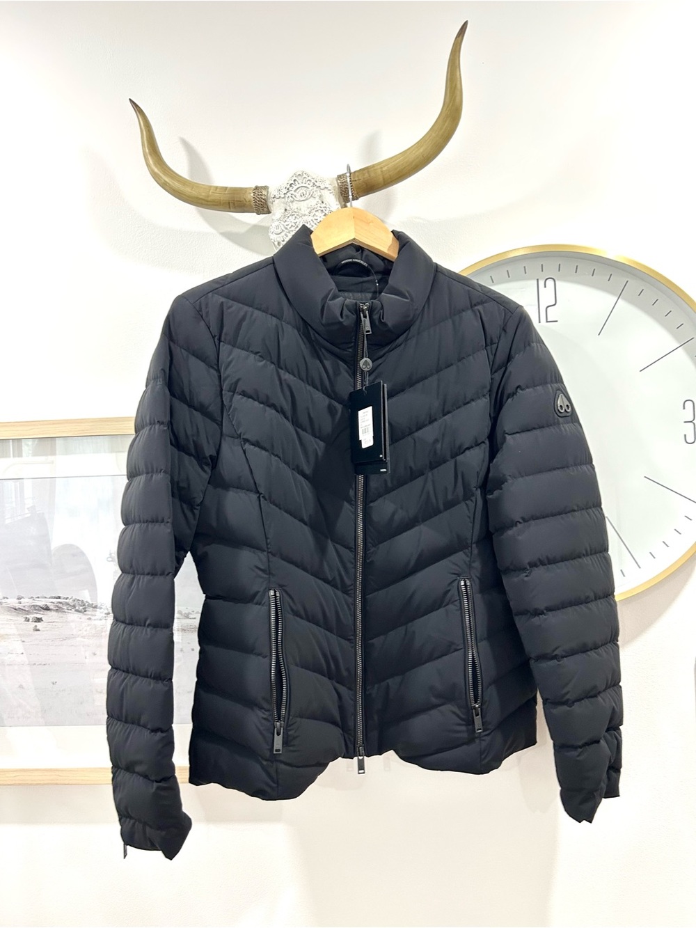 NWT Moose Knuckles Elora Down Jacket Black Women’s Large $745